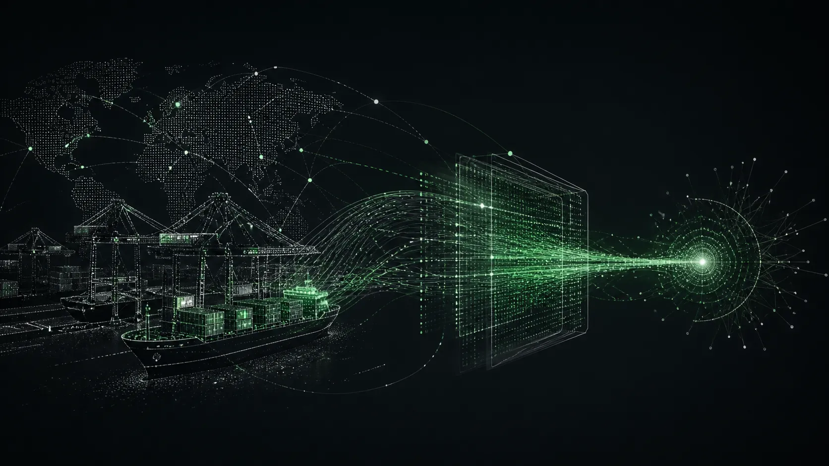 Abstract logistics and financial data network